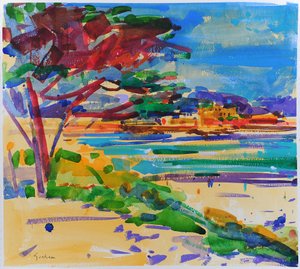 High Dune, Carmel-by-the-Sea, 2022 (aguarela) de Peter Graham