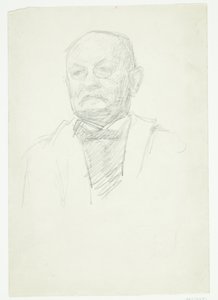 Retrato do pintor Kristian Zahrtman. Imagem do busto de Peter Hansen