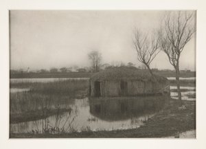 A Reed Boat-House, Placa XXXI de Vida e Paisagem nas Placas de Norfolk de Peter Henry Emerson