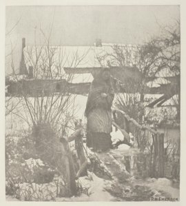 Um Caminho Escorregadio - Cena de Inverno (Norfolk) de Peter Henry Emerson
