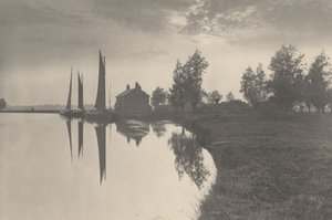Cantley: Wherries Waiting for the Turn of the Tide,1886 (foto) de Peter Henry Emerson