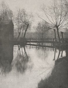 Passadiço perto de Chingford, de The Compleat Angler, 1888. de Peter Henry Emerson