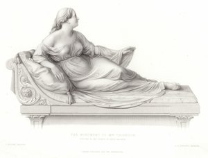 Monumento à Sra. Thompson erigido na igreja de Great Malvern de Peter Hollins