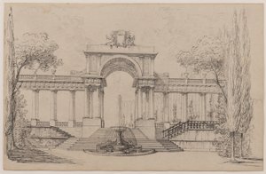 Elevação arquitetônica de Peter Hubert Des Vignes