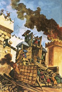 Assírios atacando as muralhas da Babilônia de Peter Jackson