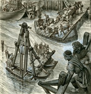 Edifício da antiga ponte de Londres de Peter Jackson