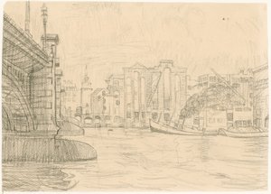 Armazéns queimados pela Ponte Blackfriars 1941 de Peter Jackson