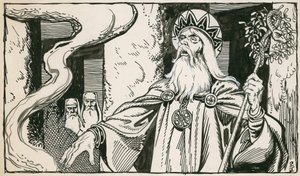 Druidas (tinta no papel) de Peter Jackson
