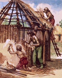 Primeiros britânicos construindo cabanas de Peter Jackson
