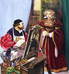 Holbein pintando um retrato de Anne of Cleves de Peter Jackson
