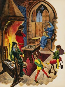 Dentro da sala de estar de um castelo medieval de Peter Jackson