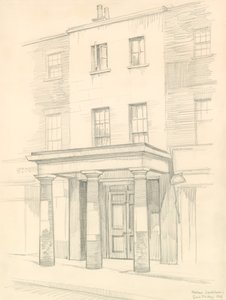 Marylebone Theatre, Londres, entrada na Church Street, construída em 1837 de Peter Jackson