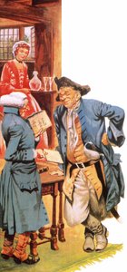 Parson Woodforde comprando chá de um contrabandista de Peter Jackson
