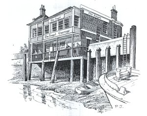 The Angel, Bermondsey, London (tinta no papel) de Peter Jackson