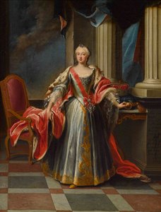 Retrato de Maria Anna Sophia da Saxônia 1728-1797, Electress da Baviera. de Peter Jacob Horemans