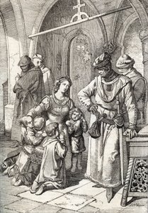 O assassinato da nobre senhora Ines de Castro (1320-1355), segunda esposa de Pedro I de Portugal no mosteiro de Santa Clara de Coimbra, Portugal 1355 (Esposa do rei Pedro I de Portugal Ines Castro assassinou no mosteiro de Santa Clara em Co