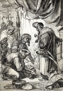 O chefe de Ali Pasha de Janina (1750-1822) apresentado pelos sicários ao Sultão Mahmud II