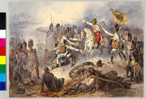Batalha de Stockach 1799 (aguarela)