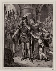 João o Cego, rei da Boémia (gravura) de Peter Johann Nepomuk Geiger