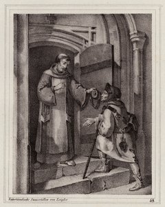 O fora da lei João Parricida refugia-se num mosteiro em Pisa de Peter Johann Nepomuk Geiger