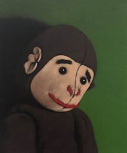 Retrato de macaco a verde, 2005 de Peter Jones