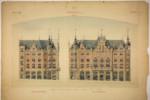 Rathskeller novo edifício, Halle (Saale), Saxônia-Anhalt, Alemanha, Elevações