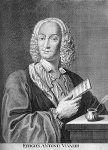 Antonio Vivaldi, compositor barroco italiano, padre católico e violinista virtuoso, 1725