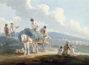 O Vagão de Feno (aguarela) de Peter Le Cave