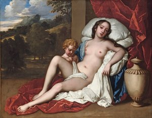 Retrato de uma jovem mulher e criança, como Vênus e Cupido