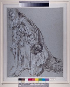 Figura reverente (giz sobre papel) de Peter Lely
