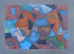 IMPULSO ASCENDENTE, 2021 (ACRÍLICO SOBRE CARTÃO) de Peter McClure