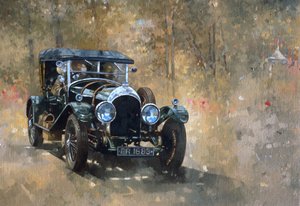 Bentley de 3 litros em Cottesbrooke (óleo sobre tela) de Peter Miller