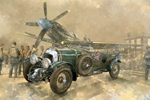Bentley e Spitfire (óleo sobre tela)