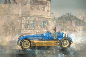 Maserati Azul e Amarelo de Bira (óleo sobre tela)