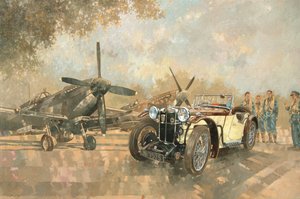 Cream Cracker MG 4 Spitfires (óleo sobre tela)
