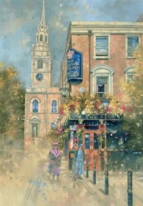 Crown Tavern, Clerkenwell, 2000 (óleo sobre tela) de Peter Miller