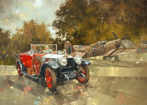 Ghost e Spitfire (óleo sobre tela) de Peter Miller