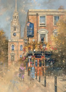 The Crown Tavern - Clerkenwell (óleo sobre tela) de Peter Miller