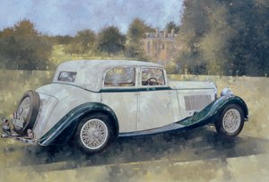 O Bentley Verde e Branco em Althorp (óleo sobre tela)