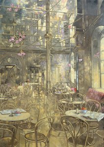 The Vienna Cafe, Oxford Street (óleo sobre tela) de Peter Miller