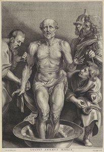 A Morte de Sêneca, gravada por Alexandre Voet II