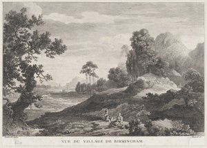 Vista da vila de Birmingham, ca. 1755., c. 1755. de Peter Paul Benazech