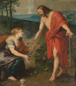 Cristo Aparecendo a Maria Madalena como Jardineiro (Noli me Tangere) de Peter Paul Rubens (workshop of)
