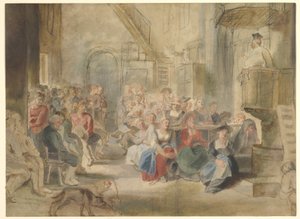Um Sermão em uma Igreja da Aldeia, c.1630 de Peter Paul Rubens