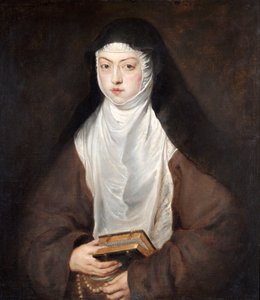 Ana Dorotea, Filha de Rudolph II, freira no Convento das Descalzas Reales, Madrid de Peter Paul Rubens