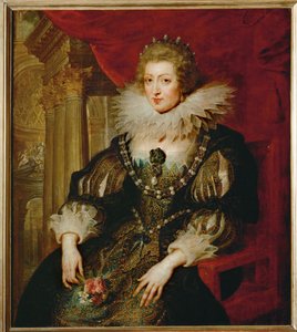 Ana de Áustria, rainha de França (pintura sobre madeira) de Peter Paul Rubens