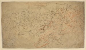 Batalha de cavaleiros (verso) de Peter Paul Rubens