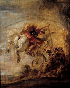 Bellerophon sobe em Pegase através de sua lança o chimere Pintura de Pierre Paul (Pierre-Paul) Rubens (ou Peter Paul ou Petrus Paulus) (1577-1640) de Peter Paul Rubens