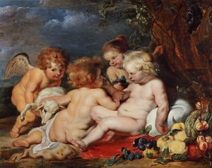 Cristo com o jovem São João e os anjos de Peter Paul Rubens