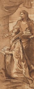 A Infanta Isabel de Espanha com Santa Isabel da Hungria de Peter Paul Rubens